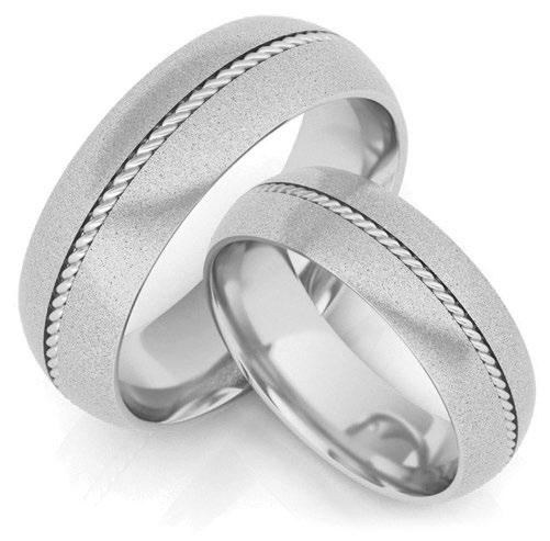 PRSTÝNKY Z BÍLÉHO ZLATA Model STOB064A, šířka 6 mm, rýzost 585/1000 Ceny