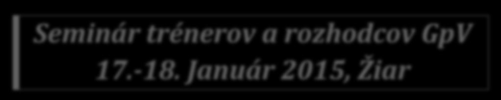 pohár C sa stretlo počas víkendu 17.-18. januára na horskej chate Spojár v Žiari.