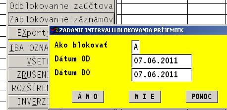 Ak chcete zablokovať označené záznamy, označte si ich.