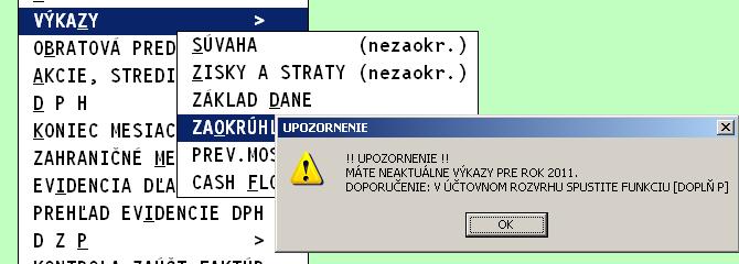 (od apríla 2011) Funkcia Priraďovanie skenovaných dokumentov bola doplnená aj na ďalšie agendy a to : POHĽADÁVKY ZÁVAZKY COLNE DLHY.