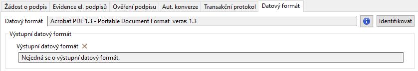 U dokumentu ve formátu PDF je dostupné také tlačítko Podepsat - slouží k připojení elektronického podpisu - tlačítko je aktivní za podmínky, že uživatel má naimportovaný kvalifikovaný (podpisový)