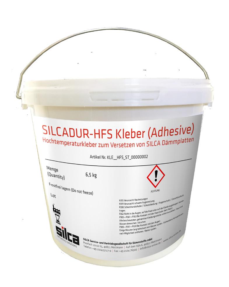 silikon SILCADUR-CSMH lepidlo SILCADUR-CSMH je opravné lepidlo na anorganické bázi s klasifikační teplotou 1.300 C.