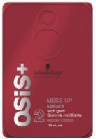 Schwarzkopf Osis Mess up 100 ml, matující guma. Jedinečný stylingový a matující účinek. Suchý strukturující efekt. Stupeň kontroly 2.