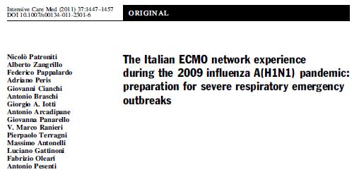 VV-ECMO u H1N1 Britská 4 ECMO