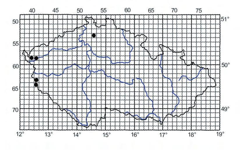 In 2005 and 2007 he also found the species in Northern Bohemia near Česká Lípa town in the Novozámecký rybník National Nature Reserve and in the Jestřebské slatiny proposed National Nature Reserve.