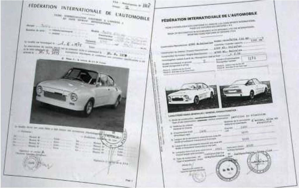 První homologační list FIA pro skupinu A2 (Groupe 2) pro verzi vozu Škoda 130 RS nese číslo 1668 a vznikl 1. 5. 1975, druhý č. 1676 vznikl 1. 6. 1976. Titulní strany listů viz obr. 1 (vlevo list č.
