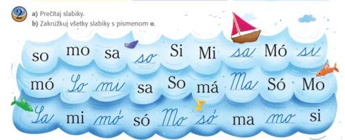 Šlabikár, strana 55, úloha 1 20 Žiakom môžeme povedať, že si budú precvičovať čítanie nového písmena fonematické uvedomovanie prvej slabiky O v šlabikári. HUPS je zvedavý, ako sa im to bude dariť.