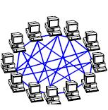 Decentralizované P2P Žádná centrální entita Systém funguje i v případě vyřazení libovolného