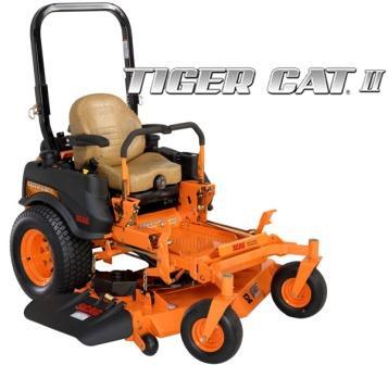 TIGER CAT II (STCII) Kč bez DPH Samojízdné profesionální sekačky SCAG TIGER CAT II s "0" poloměrem zatáčení a stranovým výhozem 8797 STCII-52V-22FX-FFT 52" (132cm), 16,4kW (22k.