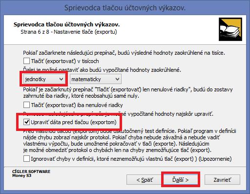 7. V okne Nastavenie tlače môžeme tlačidlom Tlač (resp. Náhľad) vytlačiť (zobraziť) Účtovnú závierku.