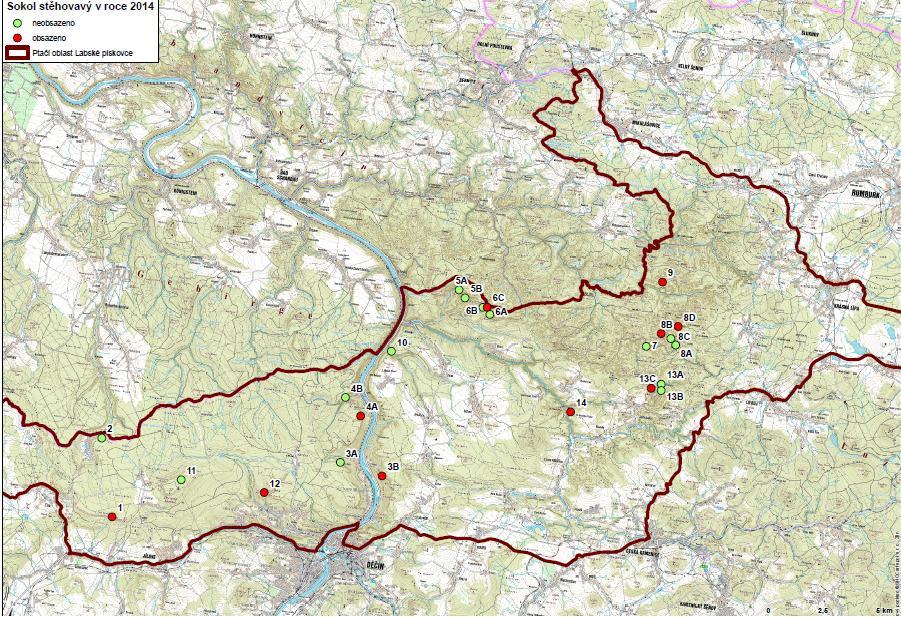 Souhrn monitoringu vybraných ptačích druhů v Ptačí oblasti Labské pískovce za rok 2014 Pavel Benda a