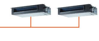 POTRUBNÉ STREDOTLAKOVÉ JEDNOTKY DID Štandardná filtrácia. Káblový nástenný ovládač RCW8. 3 otáčky ventilátora. chladenie Automatické otáčky, automatický reštart.