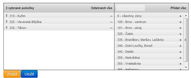 Obr. 6.11: Ukázka výběru sousedních zón } $this -> findby ( array ( zones_id => $data ->id ))-> delete (); $this -> insert ( $values );?