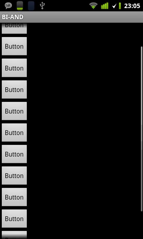 9 ScrollView Umožňuje scrolování, pokud velikost vnořených prvků přesahuje fyzickou velikost displeje Pouze jeden vnořený element <ScrollView xmlns:android=