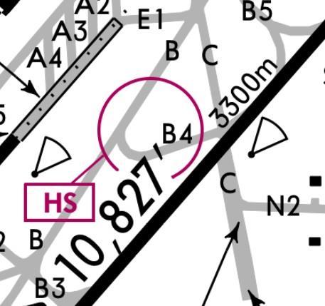 2.6.5. Copenhagen EKCH Letiště Kastrup využívá pro svůj provoz tři dráhy, z nichž dvě jsou paralelní a navíc dráha 04R/22L (ve výřezu) se křižuje s dráhou 12/30.