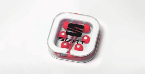 Príslušenstvo Slúchadlá SEAT Skladacie slúchadlá s káblom a konektorom 3,5 mm so zabudovaným mikrofónom.