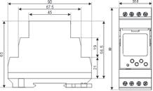 Digitálny časový spínač HT- Tecnické údaje Ovládacie prvky Napájacie koncovky potreba A-A UNI AC/DC - 40 V (AC 50-60 Hz) AC 0,5 - VA / DC 0,4 - W Voľba spínania v režie ignalizácia ZAP/VYP Deň v