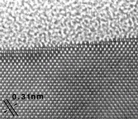 Obr. 4 Vrstva křemíku a SiO 2 3. Shrnutí Elektronová mikroskopie se uplatňuje v řadě vědních oborů od chemie až po yziku.