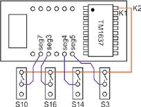Bylo by možné podobným způsobem modul rozšířit až na 6 digitů a 16 tlačítek.