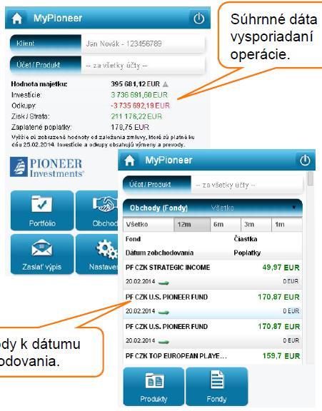 Dnes bola zaslaná investícia. Kedy ju v aplikácii uvidím? Svoju investíciu nájdete najprv pod voľbou Obchody a to k dátumu jej zobchodovania.