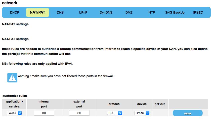 8.2 Network Configuration (Ko figura e sítě) DHCP V erte Net ork Co figuratio Ko figura e sítě e u Ad a ed Setti gs. Vý hozí část je DHCP.
