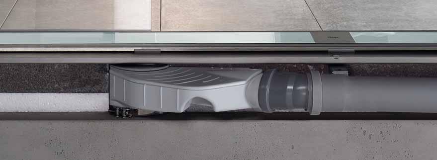 Trend sprch lícujících s podlahou ve spojení se stále nižšími podlahovými konstrukcemi jsou důvodem, proč se požadují podlahové odtoky s charakteristikami silnější odtok, plošší, bezpečnější.