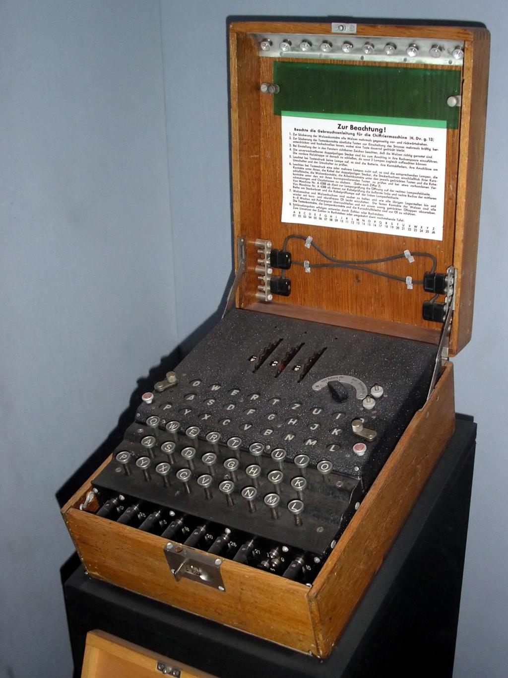 Enigma Ruční šifrování Šifrovací disky