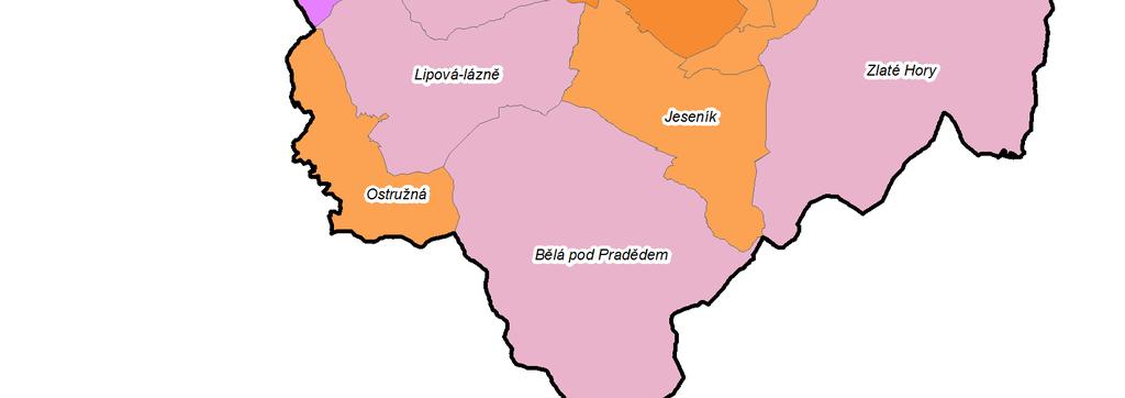 ÚZEMNĚ ANALYTICKÉ PODKLADY ORP JESENÍK aktualizace č.4 Rozbor území 3.3. Podmínky pro soudržnost společenství obyvatel V hodnocení sociodemografického pilíře si obce stojí velmi různě.