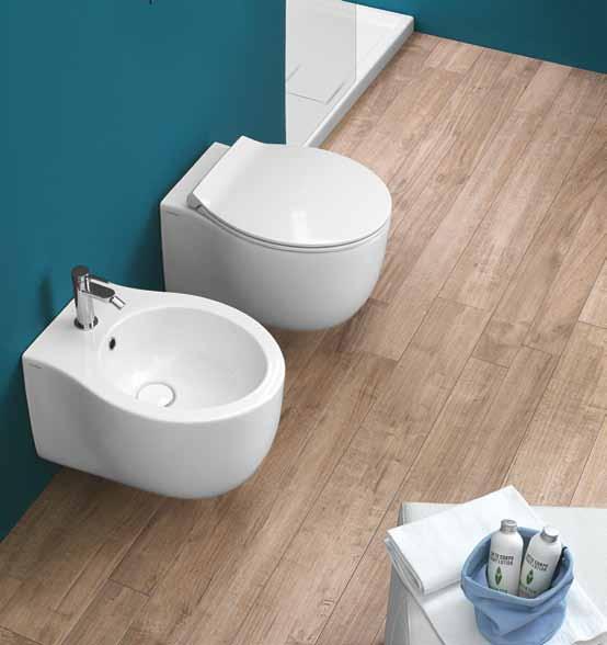 WC a bidet LE FIABE dostupné v dvoch rozmeroch: dlžka
