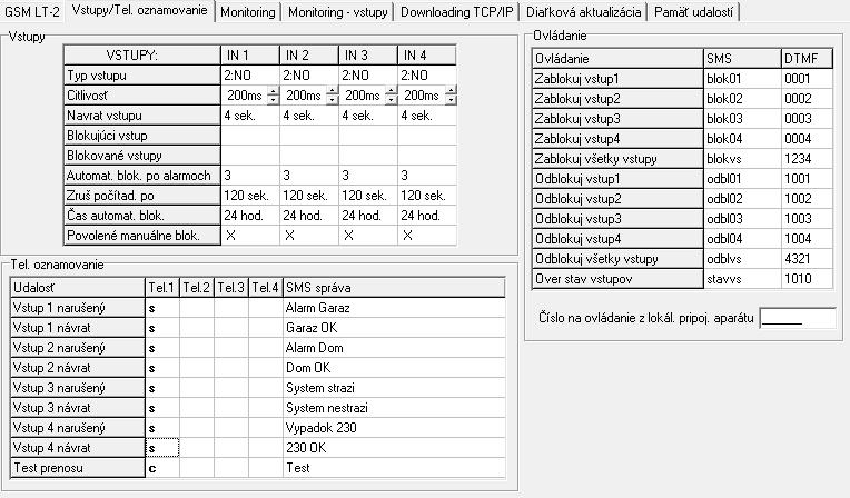 28 GSM LT-2 SATEL Zasielaj neznáme SMS [116] modul môže zasielať prijaté neznáme SMS správy (napr.