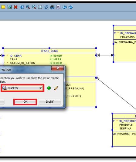 16: Zobrazenie SQL Worksheetu Po zobrazení pracovného