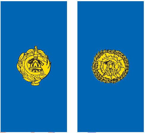PRILOGA ŠT. 10: Tekmovalna gasilska zastava Tekmovalna gasilska zastava je modre barve v razmerju dolžina : širina = 2:1.