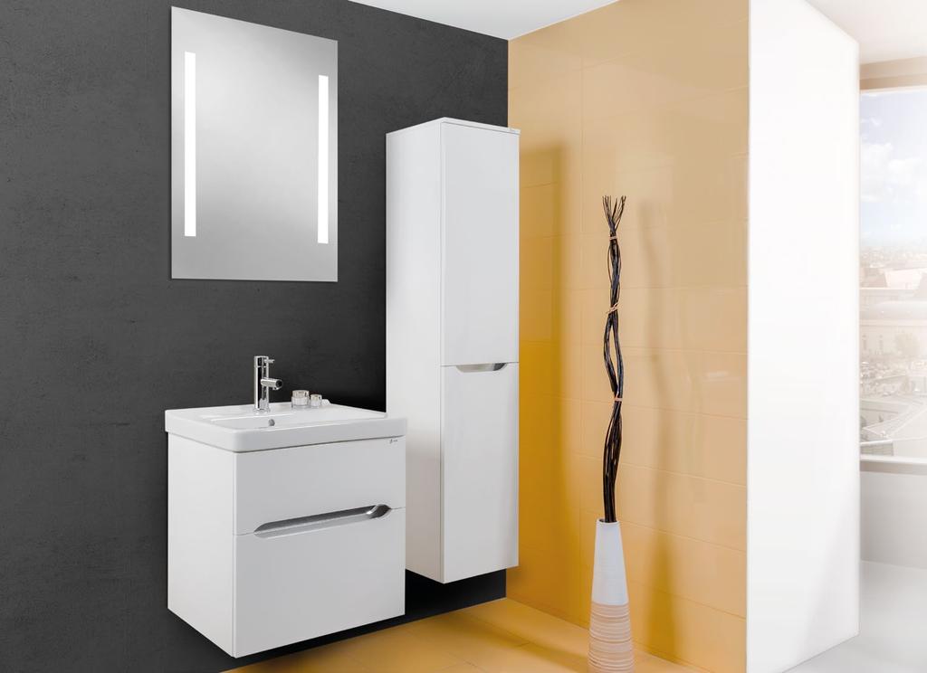 BERYL STANDARD skříňka pod umyadlo BEJ60ZZ M1F1, ysoká BE16/P M1F1, zrcadlo s LED podsětlením DLINE / 8060 BERYL určení praá /P nebo leá /L je dáno umístěním pantů z čelnío poledu na skříňku rozměry