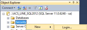 Připojení po síti pomocí názvu instance pole Server name může mít tyto podoby: radek-pc\acs_line_sql2012 název pc\název instance nebo 192.168.