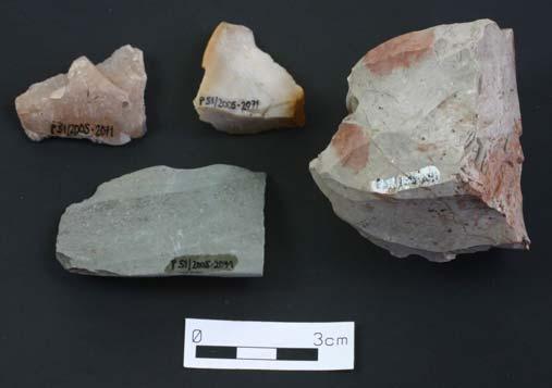Převládající hrnčinou byla pestrá škála odstínů tvrdě páleného zboží s archaicky zduřelou profilací, doprovázená méně početnou šedohnědou keramickou skupinou hradištní tradice s převažující profilací