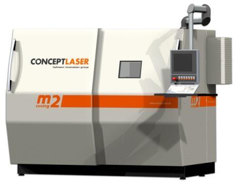 vrstvy součásti. Concept Laser Obr. 1.2 Proces stavby SLM technologie [4].
