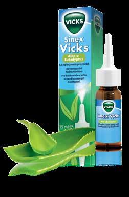 Nízké ceny pro Vaše zdraví Sinex Vicks Aloe a Eukalyptus 0,5 mg/ml 15 ml 79 Kč cena 99 Kč s aloe a eukalyptem pro účinnou úlevu od rýmy a ucpaného nosu přípravek