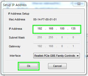 Nastavíme IP adresu Poté se v Bootp Serveru objeví nastavená IP adresa u MAC adresy modulu NA-937x.