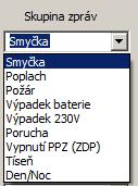 významy vstupů. (Nutno doplnit převodní tabulku zpráv viz tabulka zpráv, str. 6-7).