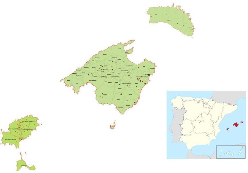3. Mapa ohnisek výskytu ve vymezené