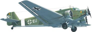 Ju 52 4424 GERMAN WWII TRANSPORT AIRCRAFT 1:144 SCALE PLASTIC KIT intro The legendary Junkers Ju 52/3m was born in 1929 as a single engine transport for Bolivian airline LAB.