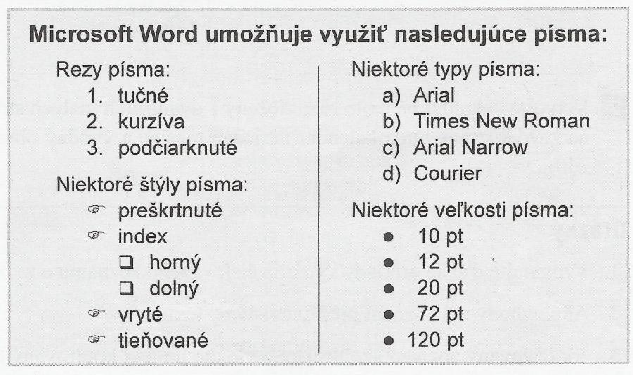 Word stĺpce, štýly 1.4. Stĺpce 1.4.1. Aplikujte formát stĺpce 1.5.