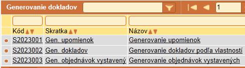 Prípadne vo voľbe Doplnky / Generovanie dokladov v prehľade záznamov vo Fakturácii.