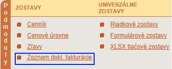 FAKTURÁCIA Pred tlačou cenových úrovní je zobrazené konfiguračné okno, v ktorom môžete nastaviť dátum, od ktorého sa majú cenové úrovne vytlačiť, prípadne môžete nechať dátum nevyplnený.