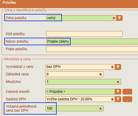 Fakturácia 6.4 Zálohová faktúra (k vyúčtovaniu DPH z prijatej platby) Druh dokladu Zálohová faktúra je daňový doklad.