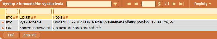 FAKTURÁCIA Prehľadané sú všetky druhy dodacích listov (Dodací list, Vnútroorganizačný dodací list, Faktúra ak slúži zároveň ako dodací list, Hotovosť) a storno doklady (Storno, Storno hotovosť) a v