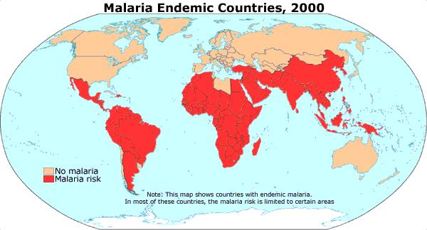 Rozšíření malárie 500 000 000