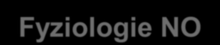 Fyziologie NO -klíčová úloha v regulaci cévního tonu, bazální sekrece je nutná k udržení průchodnosti cév -vazodilatace je indukovaná průtokem (shear stress) -zprostředkována cyklickým