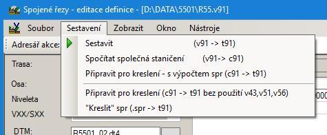 SI91 4.1. Menu Soubor, adresář akce Nový otevře prázdný soubor pro vstupní data programu SI91. Program nabídne aktuální adresář projektu podle nastavení v RoadPACu.