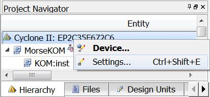 Synopsys Design Constraint Pokud použijete jakýkoliv synchronní obvod, Váš projekt by měl obsahovat soubor s definicemi frekvencí hodin, a to DE2.sdc - Synopsys Design Constraint File (.